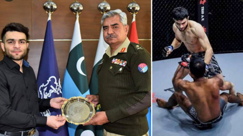 Pakistan Army honours MMA fighter Ahmed Mujtaba - Pakistan Observer