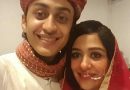 Yasra Rizvi with husband on their wedding day