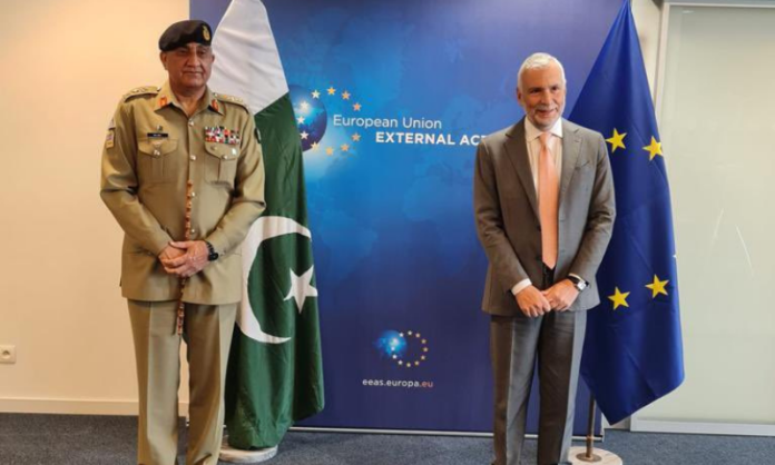 Army Chief discusses regional security and Afghan situation with EU officials