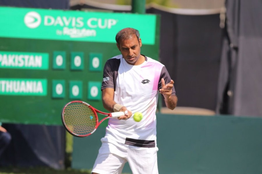 Pakistan-Lithuania even in their Davis Cup tie