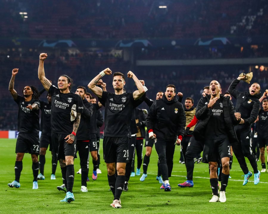 Benfica shock Ajax in Champions League