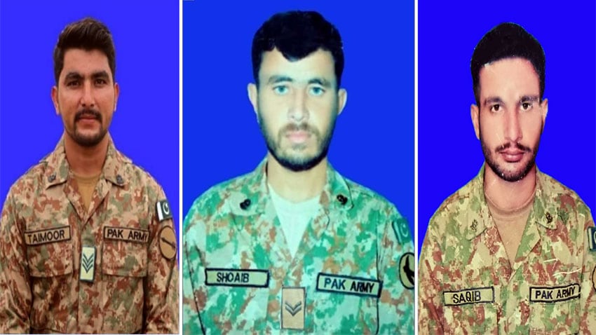 Terrorists attack left three army officers martyred