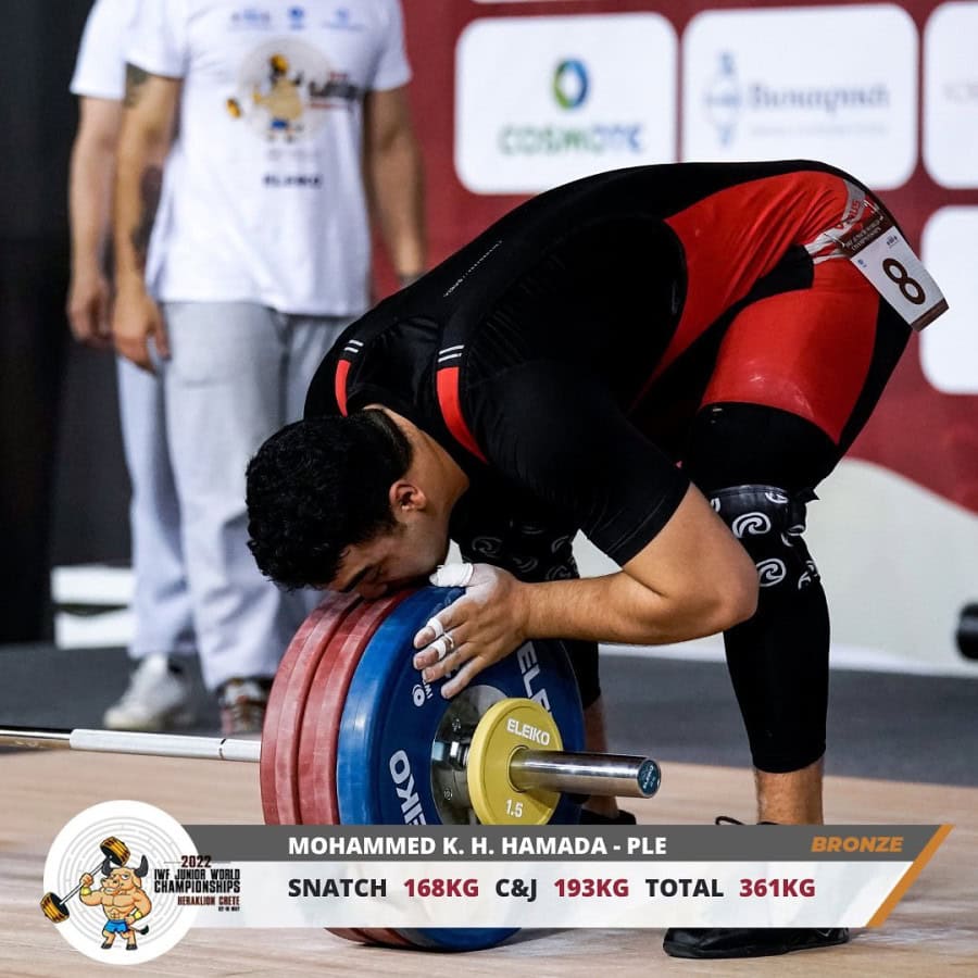 Mohammed Hamada from Gaza wins IWF Junior Gold