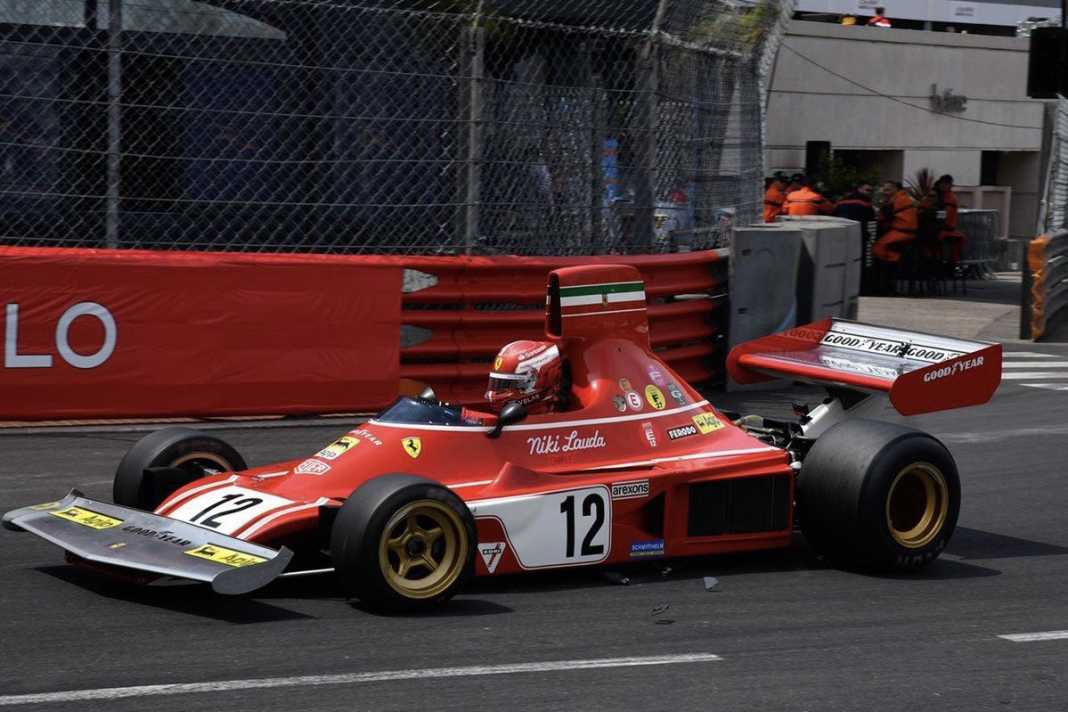 Charles Leclerc crashes Niki Lauda's Ferrari