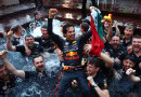 Sergio Perez enjoying after winning Monaco GP