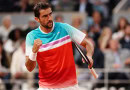 Marin Cilic celebrates after a point