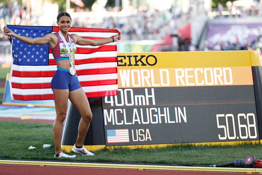 Sydney McLaughlin smashes 400m hurdles record at World Championships