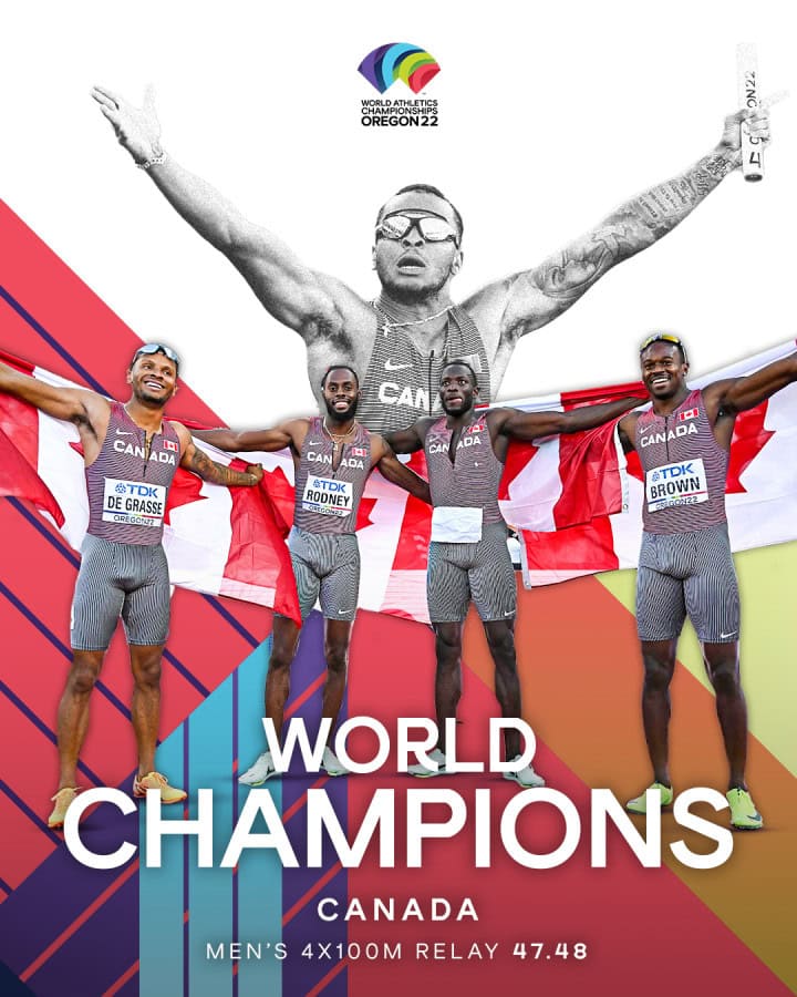 World Athletics Championships: Canada stun USA in 4x100m relay