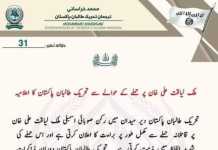 TTP involvement PTI MPA Malik Liaquat Ali Khan