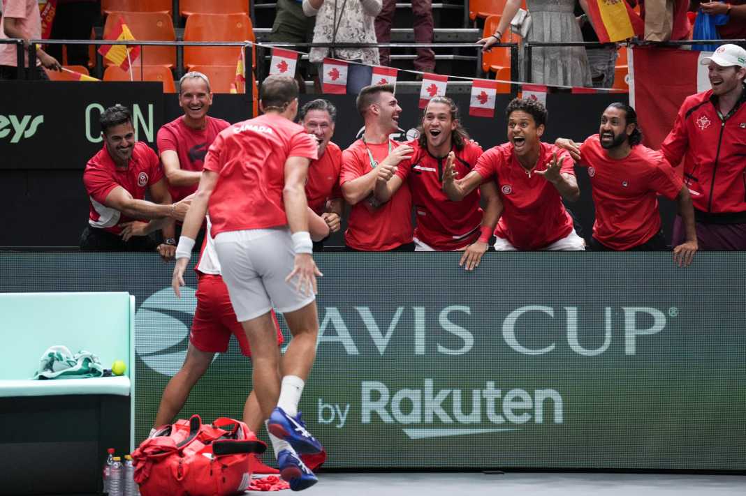 Canada stuns Spain in Davis Cup, Italy, Germany and Netherlands win
