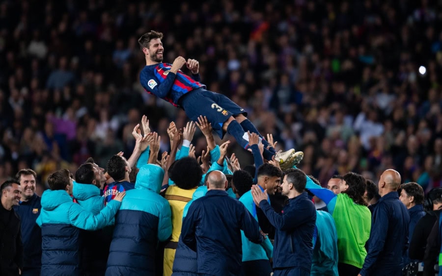 Barcelona send Pique off with a win over Almeria