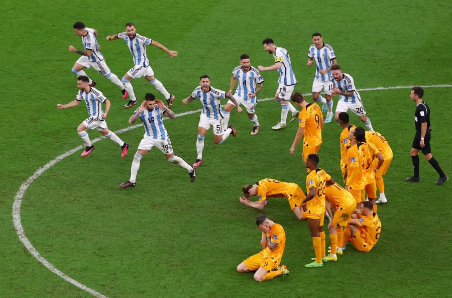 Argentina vs the Netherlands in FIFA World Cup