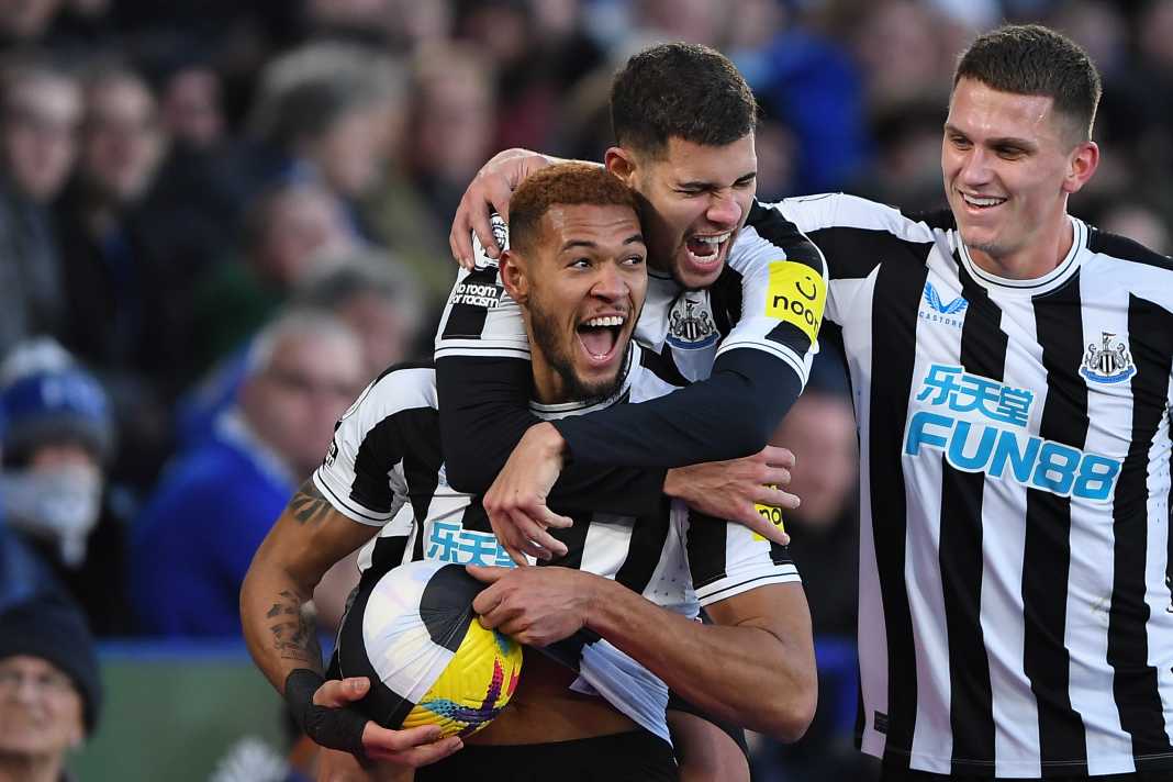 Newcastle United celebrate scoring against Southampton