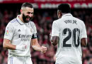 Real Madrid players celebrate after scoring against Atletico Madrid in Copa del Rey