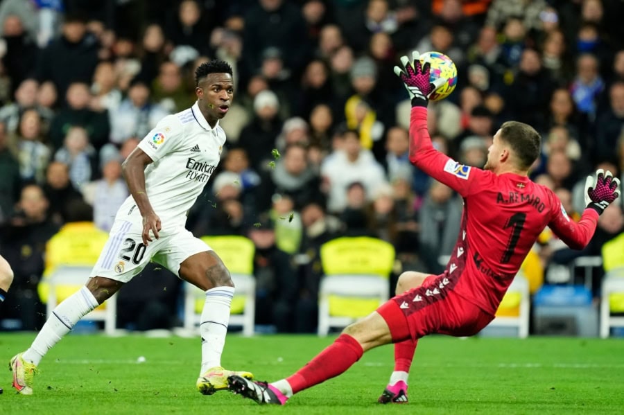 Real Madrid in action against Real Sociedad