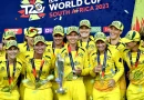 Australia celebrate winning the womens T20 World Cup