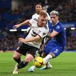 Chelsea and Fulham players battling