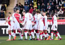 Monaco celebrate scoring against PSG