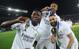 Real Madrid celebrate winning the club world cup