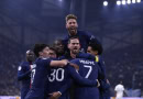 PSG celebrate scoring against Marseille Ligue 1