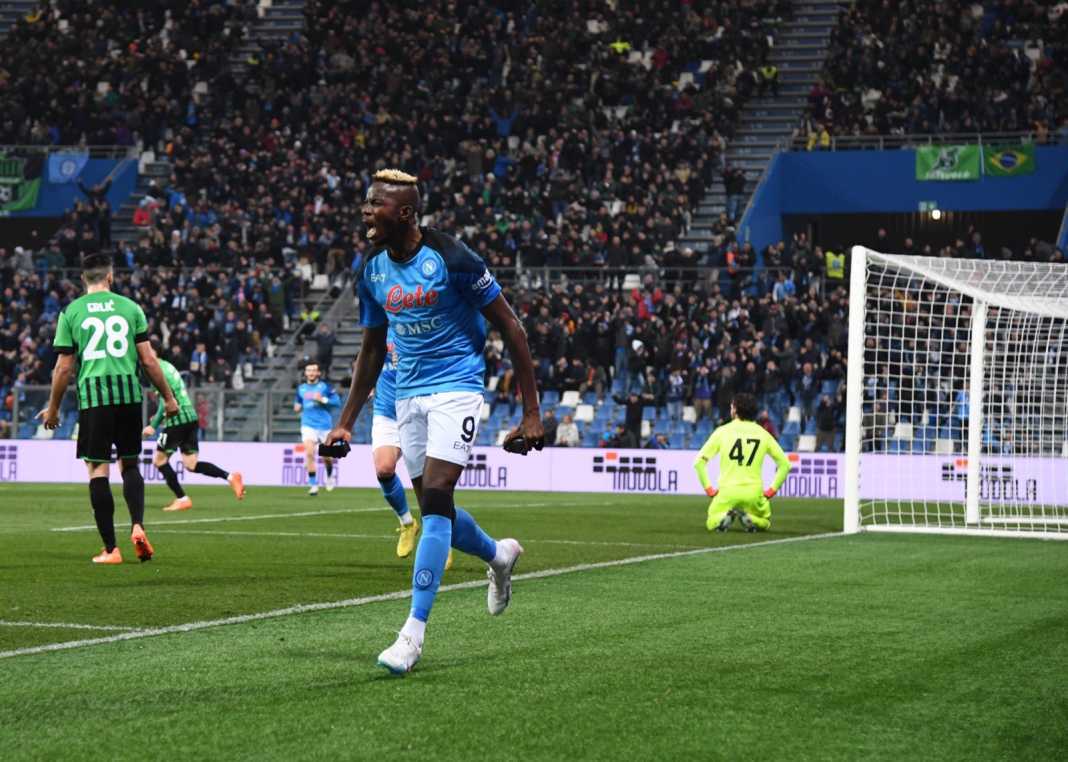 Napoli beat Sassuolo to go clear in Serie A race