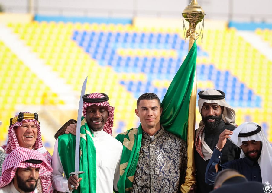 Cristiano Ronaldo celebrating Saudi Arabia's Founding Day