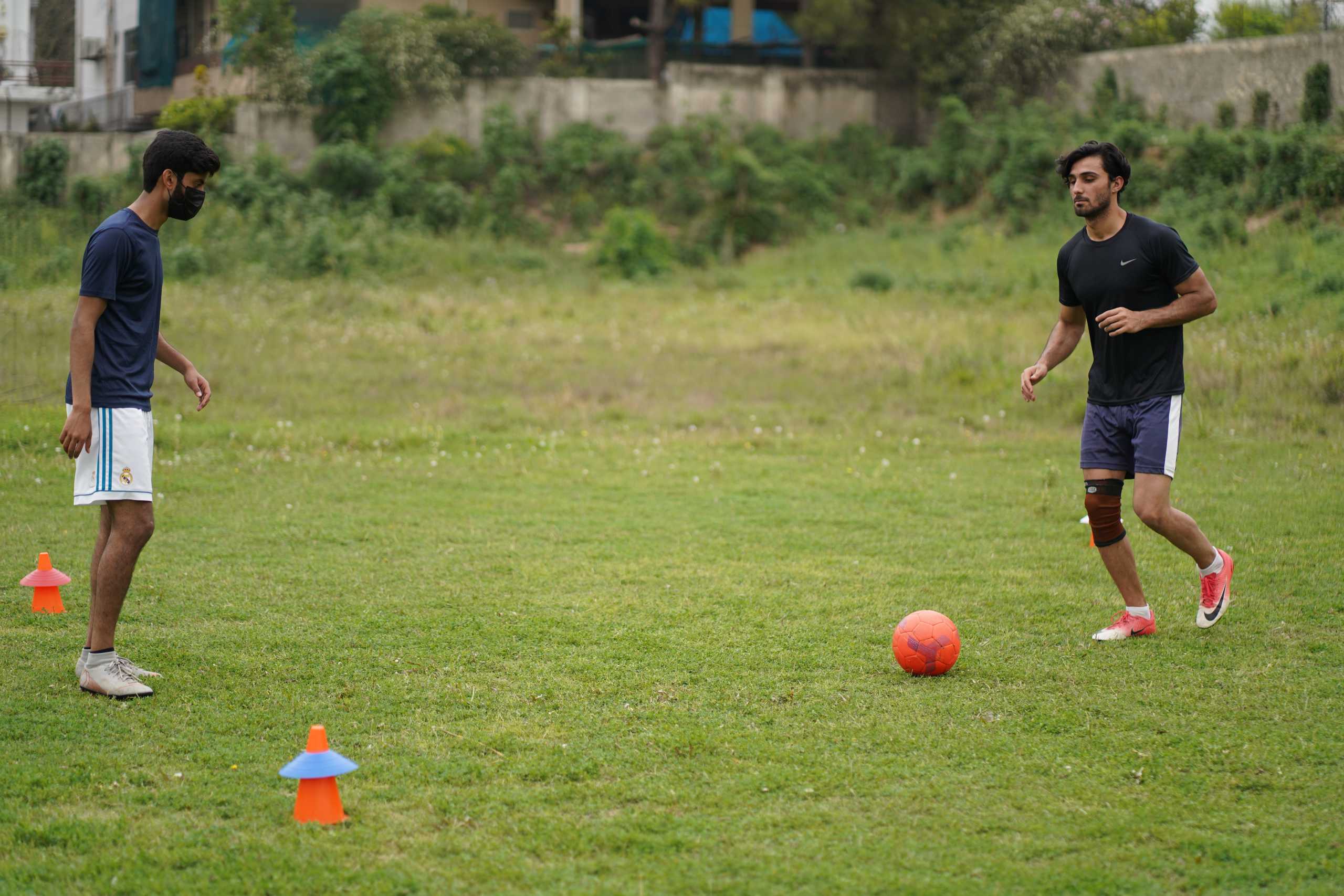 Armaghan Khan during a training session 