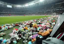 Besiktas fans shower the pitch with thousands of toys for earthquake-hit Syria and Türkiye during football match