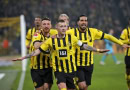 Reus celebrates scoring for Dortmund against Leipzig