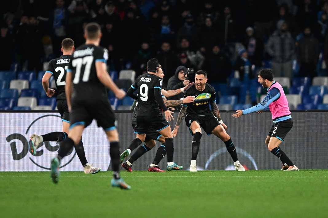 Lazio celebrate a goal against Napoli