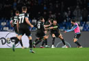 Lazio celebrate a goal against Napoli