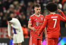 Bayern celebrate beating PSG in the champions league