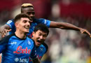 Napoli players celebrating their win over Torino