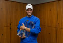 Carlos Alcaraz with his Indian Wells trophy