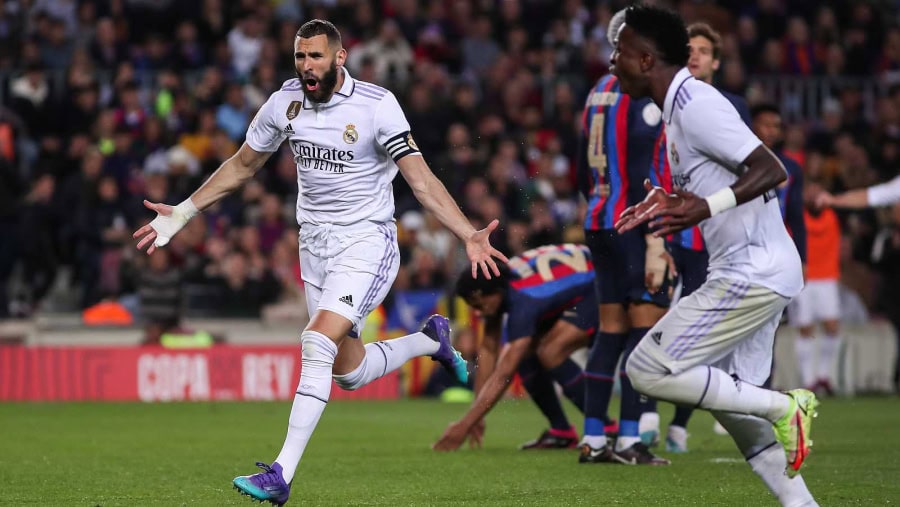 Benzema scores for Real Madrid against Barcelona in Copa del Rey