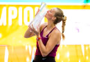 Petra Kvitova with the Miami Open trophy