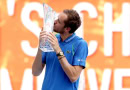 Daniil Medvedev with his Miami Open trophy