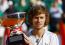 Andrey Rublev with the Monte Carlo Masters trophy