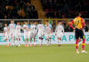 Napoli celebrate scoring against Lecce