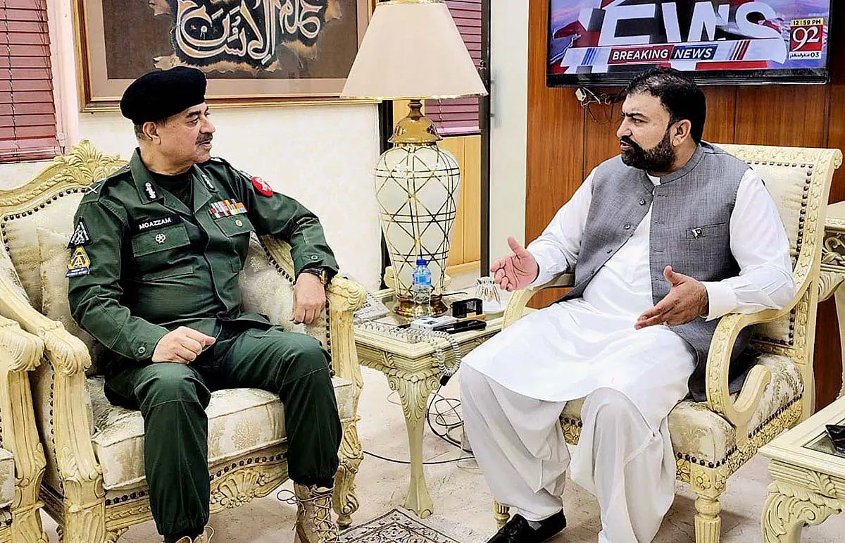 Fc Pakistan Command Interior minister discuss issues of mutual interest Commandant FC ...
