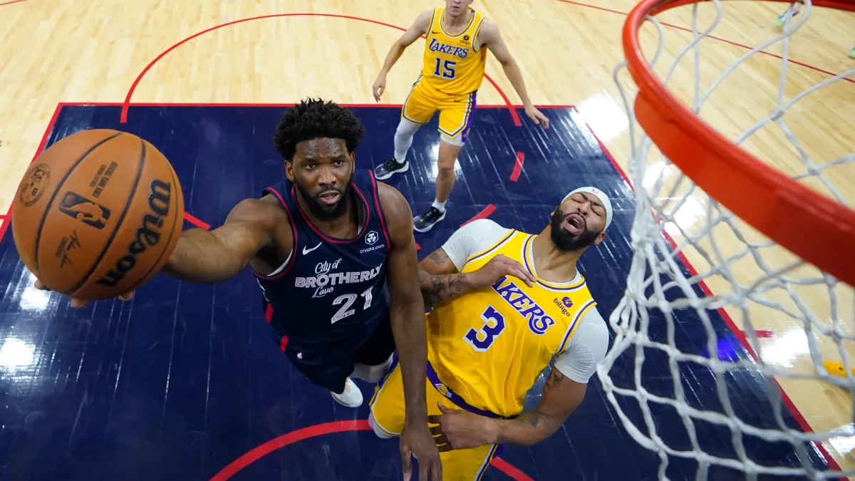 Embiid Triple Double Leads 76er Record Rout Of LeBron’s Lakers ...