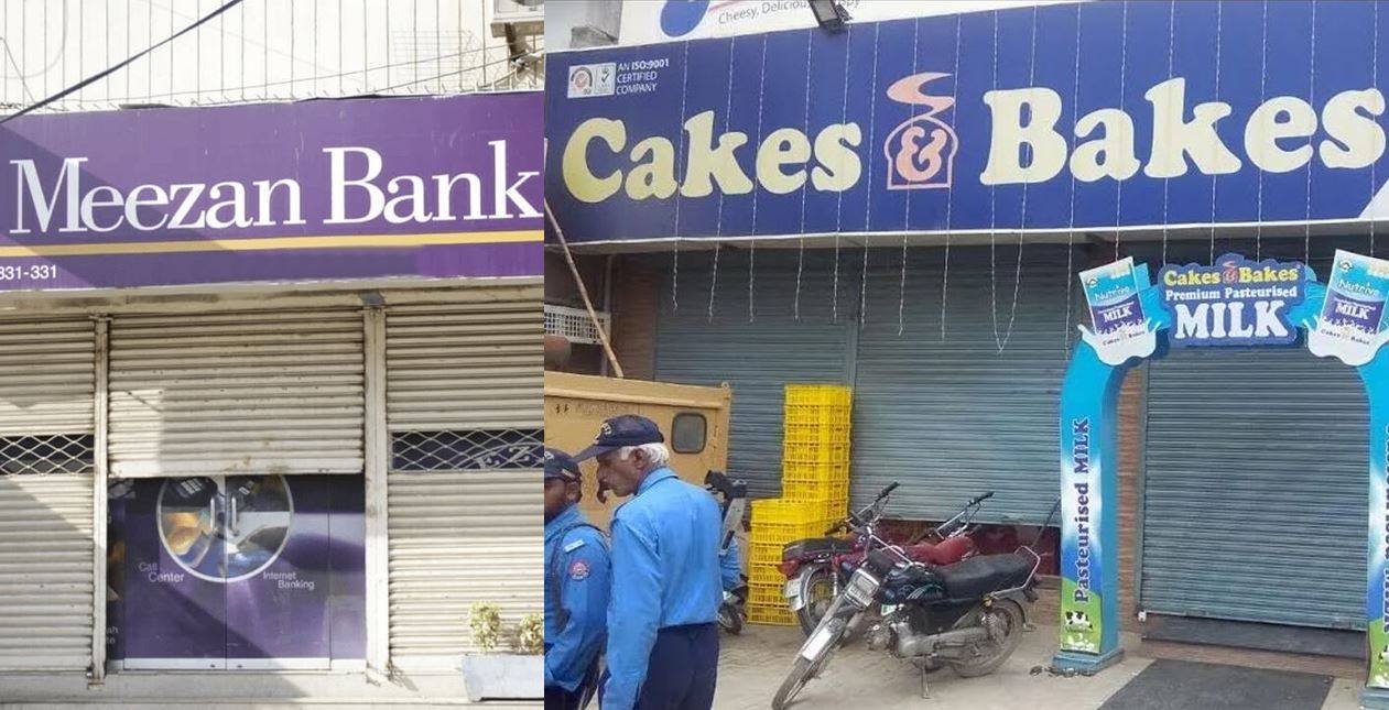 Cakes & Bakes, Meezan Bank, Faisal Movers among 12 sealed in Lahore