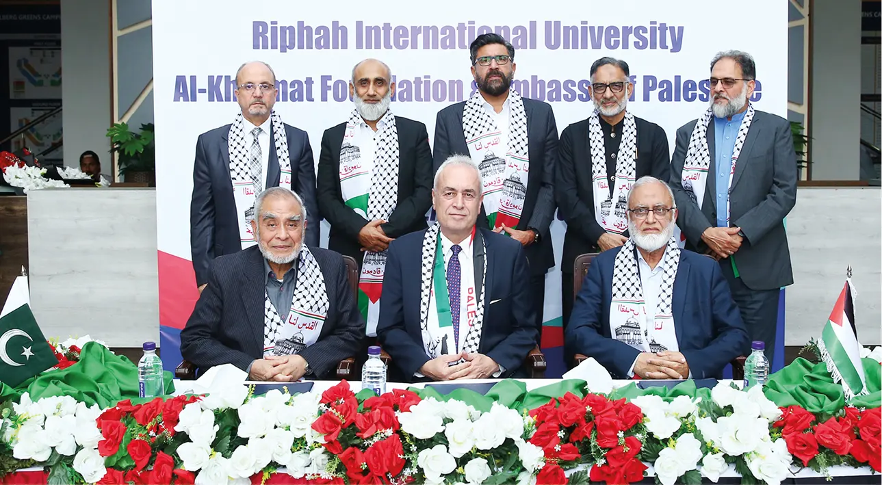 Pakistan Riphah RIPHAH signs MoU to offer 100 scholarships to Palestinian students ...
