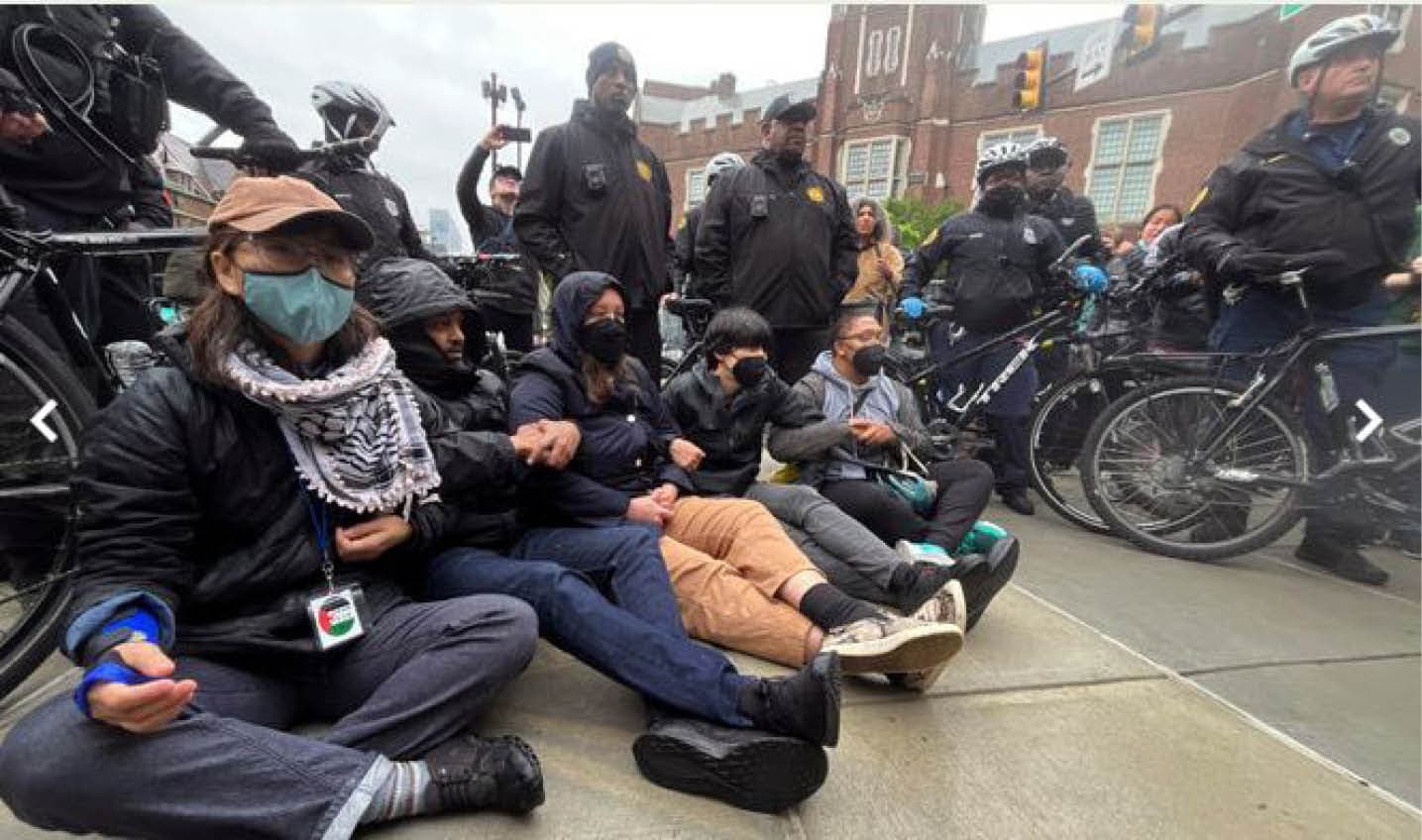 Police arrest dozens as they break up pro-Palestinian protests at ...