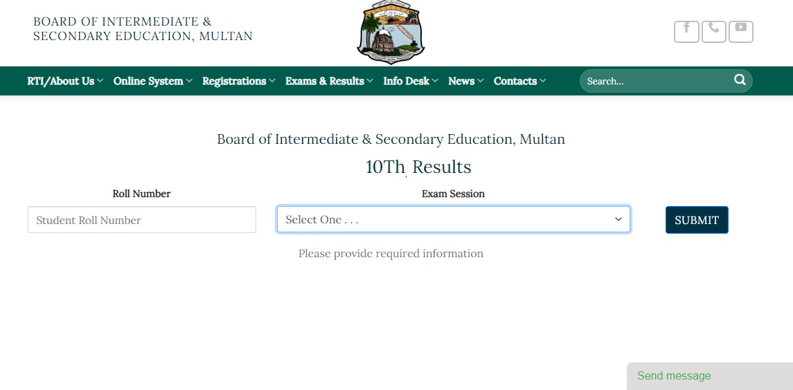 BISE Multan matric results 2024 Pakistan Observer