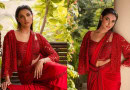 Amna Ilyas Stuns Internet In Her Red Hot Saree See Viral Pictures