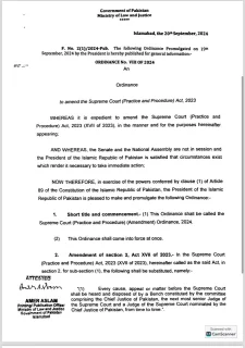 President Signs Supreme Court Practice And Procedure Amendment Ordinance Into Law 