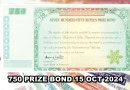 750 Prize Bond 15 October 2024 Winners Draw Results Update