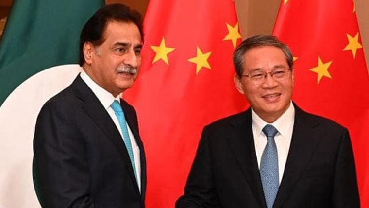 Na Speaker Ayaz Sadiq Meets Chinese Premier Li Qiang