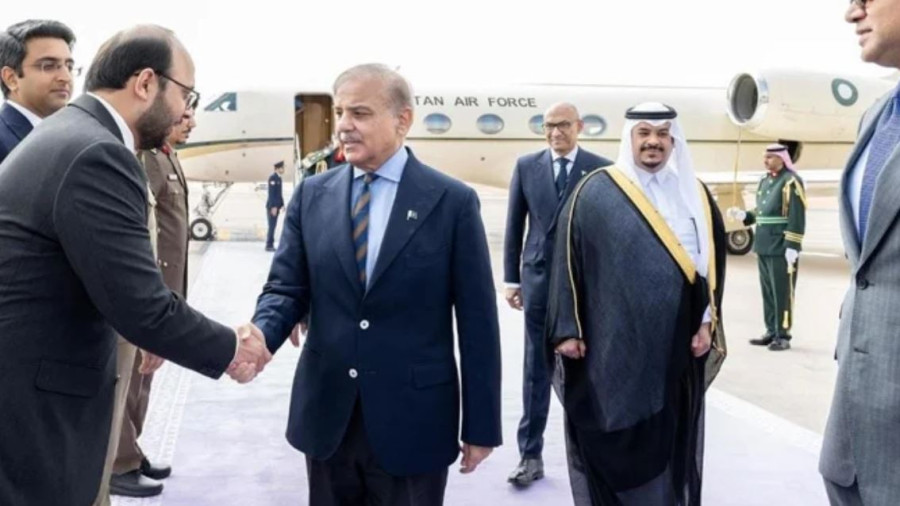 Pak Pm Shehbaz Touches Down In Saudi Arabia For Future Investment Moot